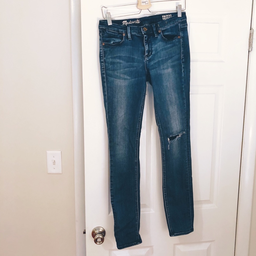 Madewell skinny skinny ripped jeans 28x32